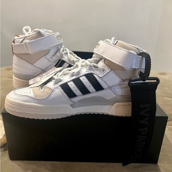 NWT ADIDAS X IVY PARK Forum Mid 'White Mesa' (BLACK PACK) SZ- 8.5 - Picture 6 of 13
